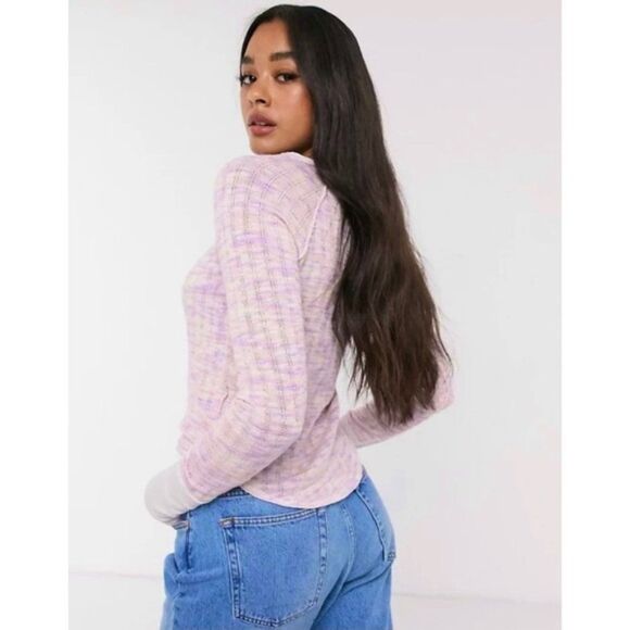 Free People Spaced Out Long Sleeve Shirt Small NWT - Picture 2 of 10